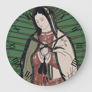 Reloj Redondo Grande nuestra dama de guadalupe