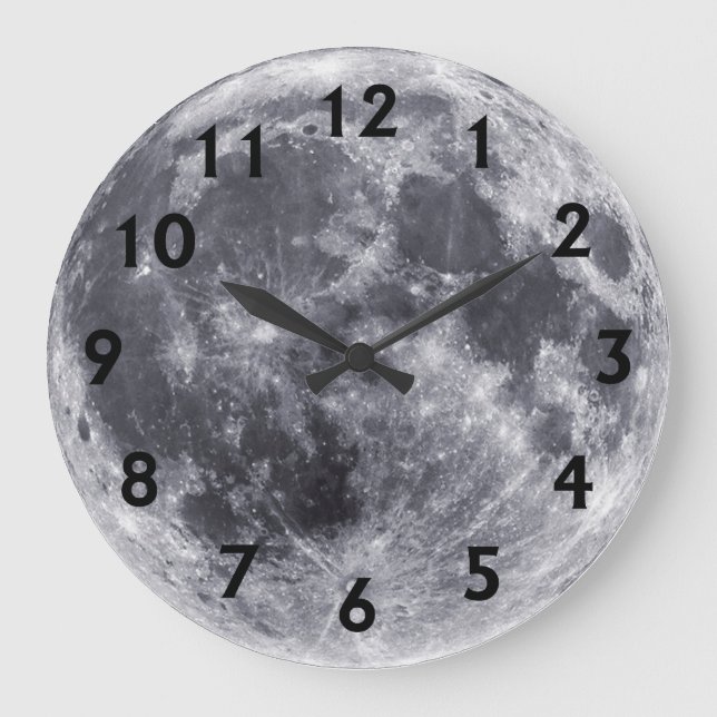 Reloj Redondo Grande Nuestra luna (Anverso)