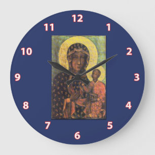 Reloj Redondo Grande Nuestra Señora de Czestochowa