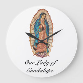 Reloj Redondo Grande Nuestra Señora de Guadalupe Tilma Milagrosa Arte F