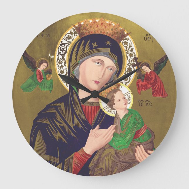 Reloj Redondo Grande Nuestra Señora del Perpetuo Socorro (Anverso)
