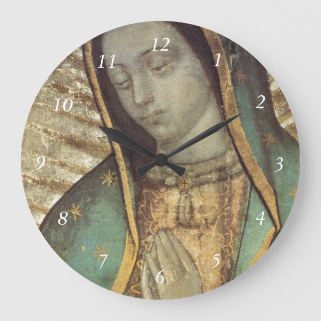 Reloj Redondo Grande Nuestra señora Of Guadalupe (Anverso)