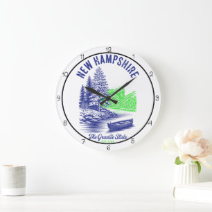 Reloj Redondo Grande Nuevo Hampshire Granite State