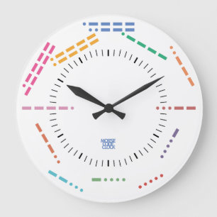 RELOJ REDONDO GRANDE NUMBERS CODE MORSE CLOCK BY MASANSER PIXELAT