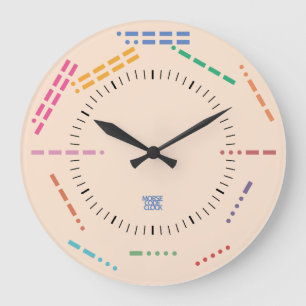RELOJ REDONDO GRANDE NUMBERS CODE MORSE CLOCK BY MASANSER PIXELAT