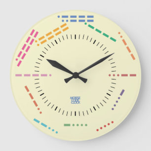 RELOJ REDONDO GRANDE NUMBERS CODE MORSE CLOCK BY MASANSER PIXELAT