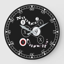 Reloj Redondo Grande Número de Cruncher