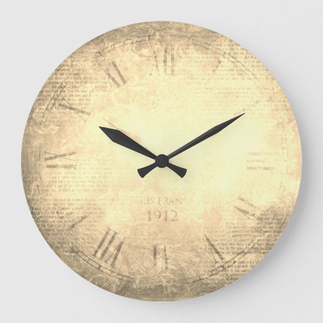 Reloj Redondo Grande Número romano victoriano vintage (Anverso)