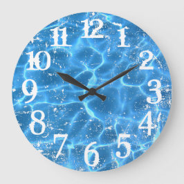 Reloj Redondo Grande Números con problemas en blanco y superposición de