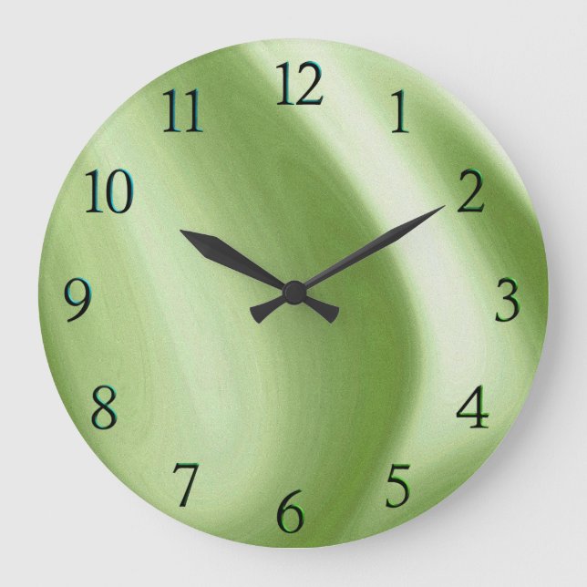Reloj Redondo Grande Números con tinte verde giratorio (Anverso)
