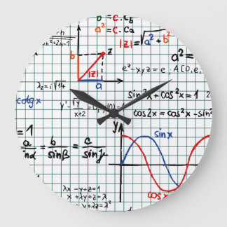 Reloj Redondo Grande Números de fórmulas de la matemáticas