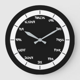 Reloj Redondo Grande Números de letra