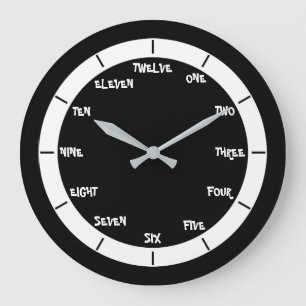 Reloj Redondo Grande Números de letra