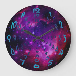 Reloj Redondo Grande Números del Wormhole de la galaxia/de la nebulosa