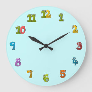 Reloj Redondo Grande números divertidos