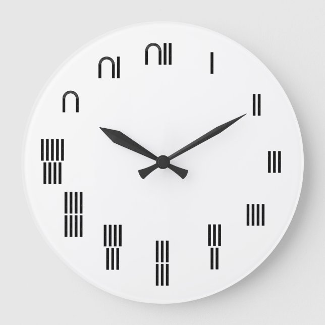 Reloj Redondo Grande Números egipcios antiguos (Anverso)