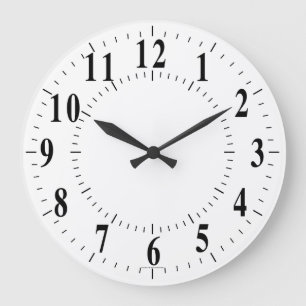 Reloj Redondo Grande Números en negrita con líneas guía