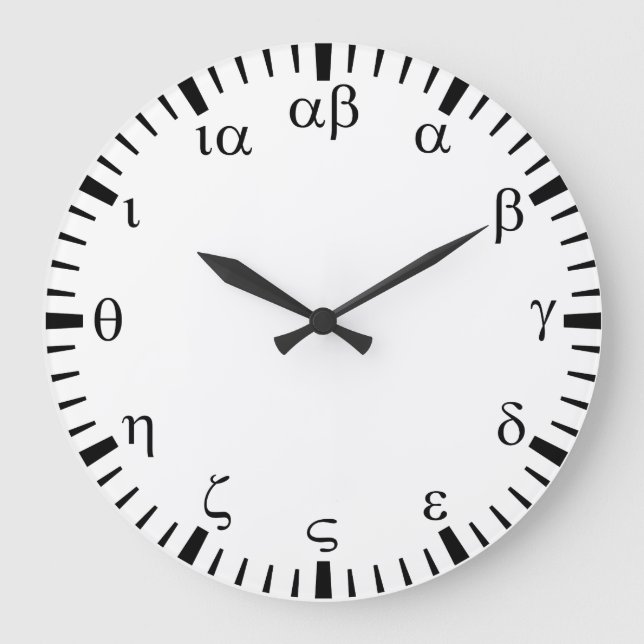 Reloj Redondo Grande Números griegos (Anverso)