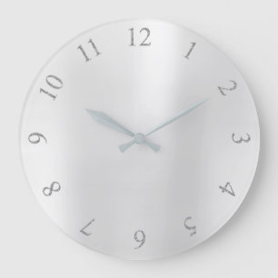 Reloj Redondo Grande Números grises de los E.E.U.U. Reino Unido de la