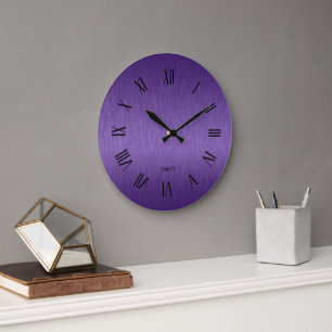 Reloj Redondo Grande Números romanos metálicos personalizados