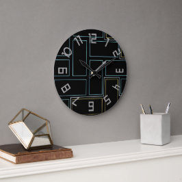 Reloj Redondo Grande Números Rústicos de Monograma