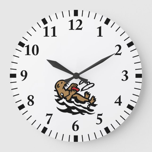 Reloj Redondo Grande Nutria marina (Anverso)