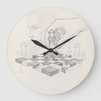 Reloj Redondo Grande O Tempo da Estratégia