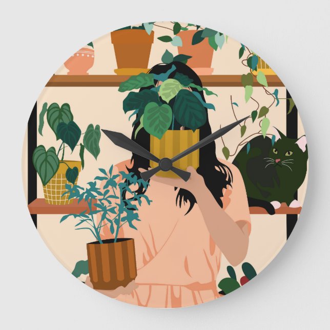 Reloj Redondo Grande Oasis en poto (Anverso)