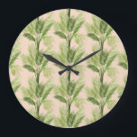 Reloj Redondo Grande Oasis interior | Patrón de árbol de palmas<br><div class="desc">Disfrute de este diseño de palmeras tropicales creativas y frescas en un producto o en una pieza de arte para realzar y agregar al mundo que lo rodea. Artista: Grace Popp</div>