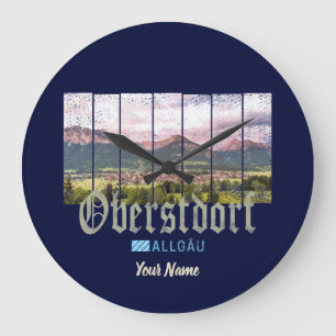 Reloj Redondo Grande Oberstdorf Allgäu Vintage Bavaria Alemania Souveni