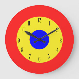 Reloj Redondo Grande Objetivo Bullseye