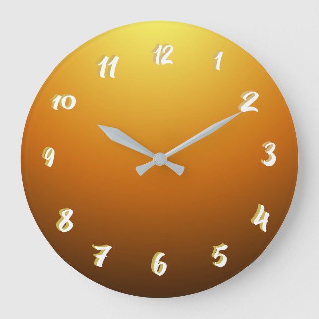 Reloj Redondo Grande Ocaso Dorado Bonito  (Anverso)