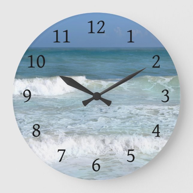 Reloj Redondo Grande Ocean Beach Photo 65 (Anverso)