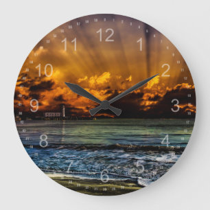 Reloj Redondo Grande Ocean Sunrise