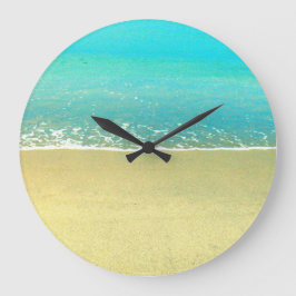 Reloj Redondo Grande Ocean Wave Beach Wall Clock