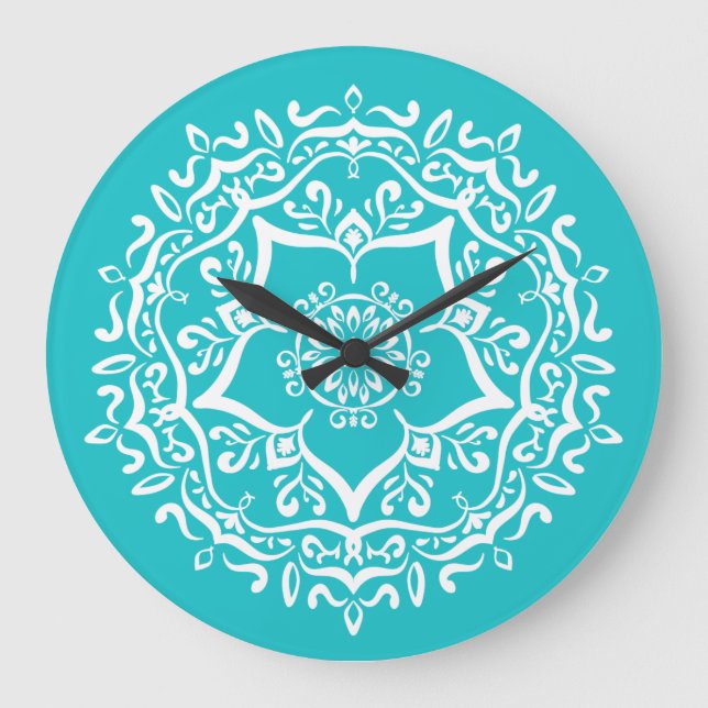 Reloj Redondo Grande Oceana Mandala (Anverso)