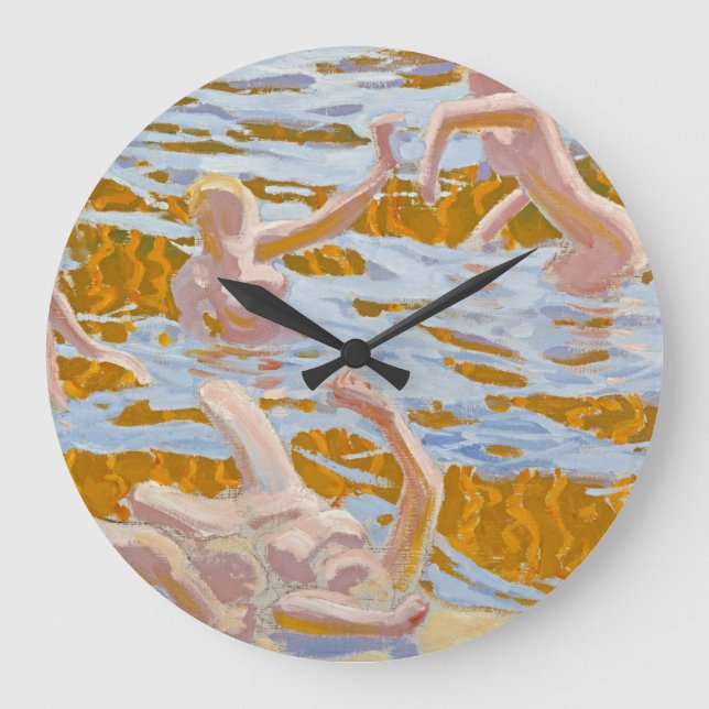 Reloj Redondo Grande Océanos: Un cuidador del tiempo ingenioso (Anverso)