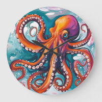 Octopus abstracto de arte fluido