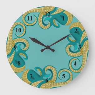 Reloj Redondo Grande Octopus Art