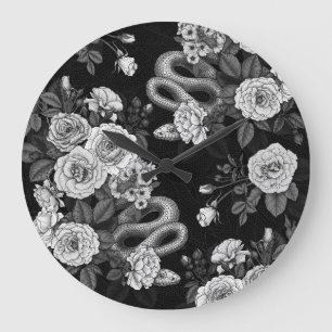 Reloj Redondo Grande Ocultos en los rosas 3