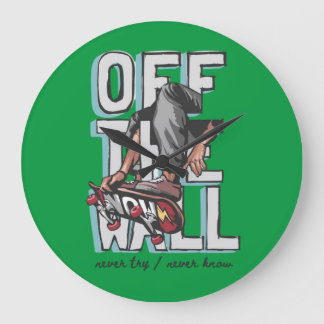 Reloj Redondo Grande Off the Wall: Una aventura de patinaje