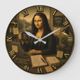 Reloj Redondo Grande Office Funny Mona Lisa Desk Decor Gift