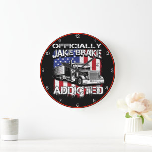 Reloj Redondo Grande ¡Oficial Jake Brake Addicted!