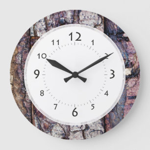 Reloj Redondo Grande Oficina del leñador o del carpintero de la corteza