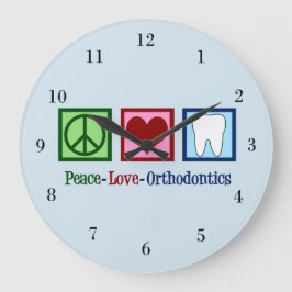 Reloj Redondo Grande Oficina Ortodoncista de Peace Love