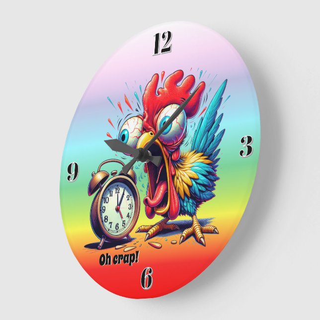 Reloj Redondo Grande Oh Crap! (Ángulo)
