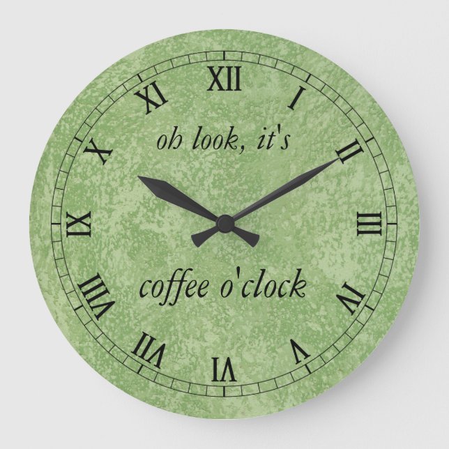 Reloj Redondo Grande Oh Mira, es café O'clock (Anverso)