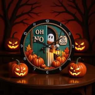 Reloj Redondo Grande Oh No, No, Otra Vez Fantasma