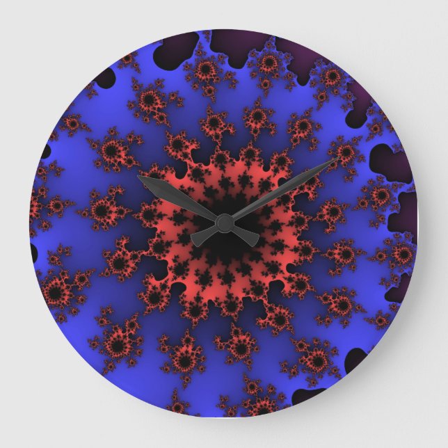 Reloj Redondo Grande Ojo azul y Naranja (Anverso)