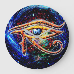 Reloj Redondo Grande Ojo de Horus